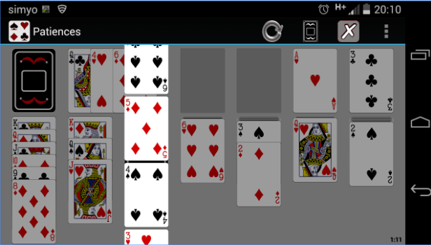 Gameplay screenshot from patiences for Android