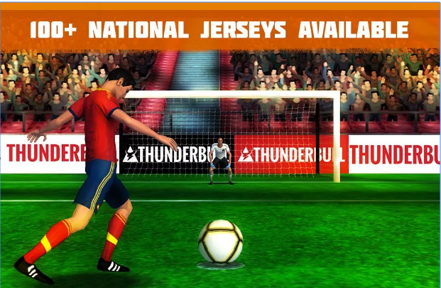 Gameplay screenshot from penalty kick soccer football for Android