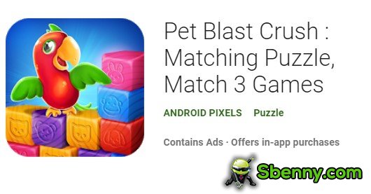 pet blast crush matching puzzle match 3 games