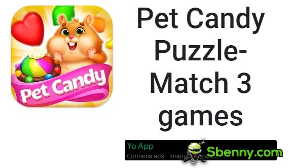 Haustier-Süßigkeiten-Puzzle-3-Gewinnt-Spiele