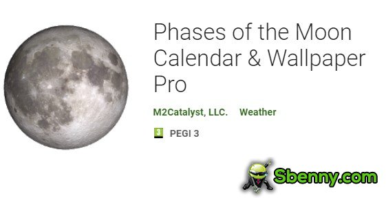 Phasen des Mondkalenders und Wallpaper Pro