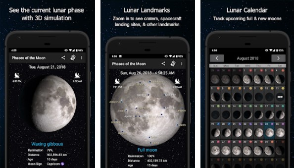 phases of the moon calendar and wallpaper pro MOD APK Android