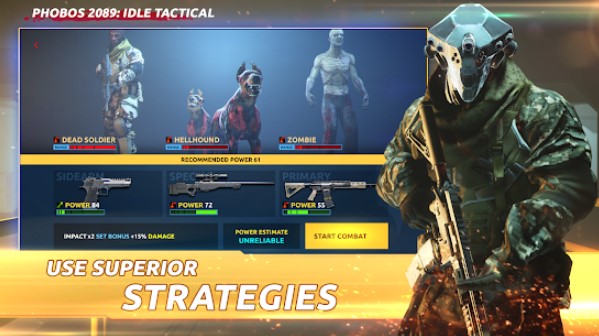 Gameplay screenshot from phobos 2089 idle tactical for Android