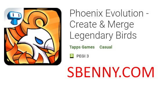phoenix evolution crée et fusionne des oiseaux légendaires