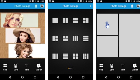 Gameplay screenshot from photo collage editor for Android