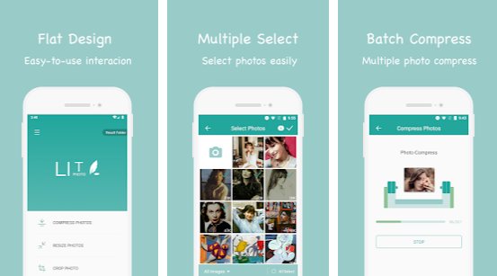 Gameplay screenshot from photo compress and resize for Android