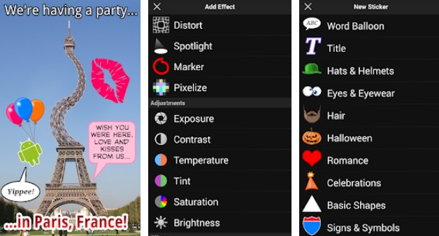 Gameplay screenshot from picsay photo editor for Android