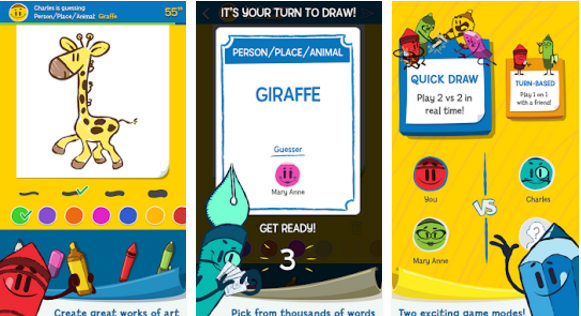 Gameplay screenshot from pictionary ad free for Android