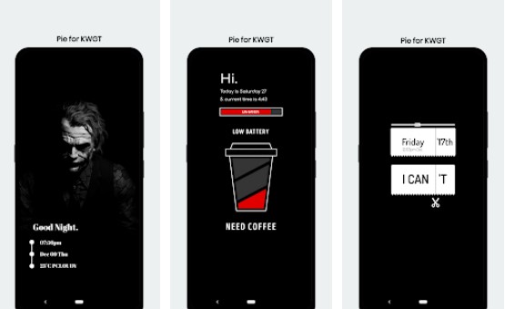 Gameplay screenshot from pie for kwgt for Android