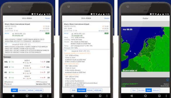 Gameplay screenshot from pilotweather for Android