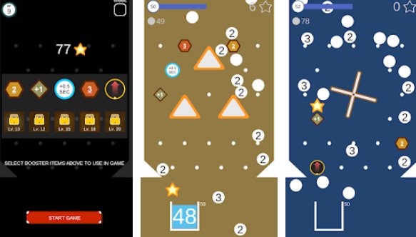 Gameplay screenshot from pinball catch casual and fun for Android