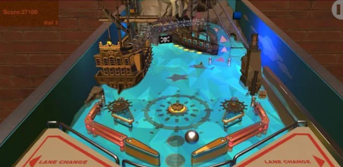 Gameplay screenshot from pinball fantasy pirate battles for Android