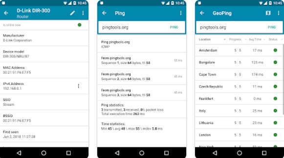 Gameplay screenshot from pingtools pro for Android