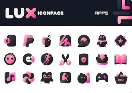 paquete de iconos rosa lux MOD APK Android