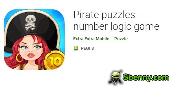 pirata rompecabezas nnumber juego de lógica