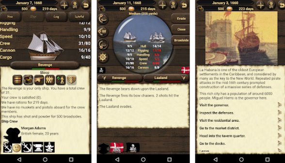 Gameplay screenshot from pirates and traders 2 beta for Android