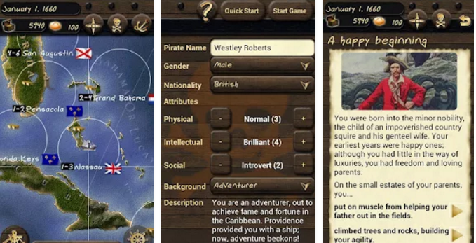 Gameplay screenshot from pirates and traders gold for Android