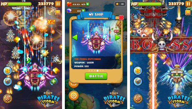 Gameplay screenshot from pirates storm ship battles for Android
