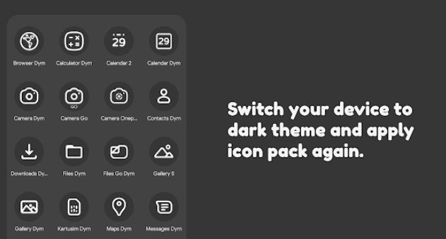 paquete de iconos monocromáticos pix MOD APK Android