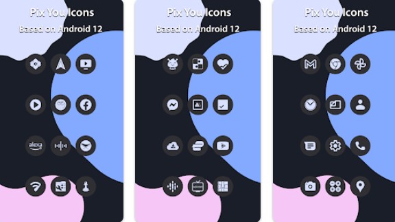 pix you android 12 iconos oscuros MOD APK Android