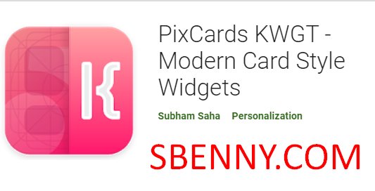 pixcards kwgt moderne Widgets im Kartenstil