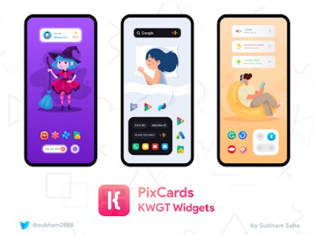 pixcards kwgt modern card style widgets MOD APK Android