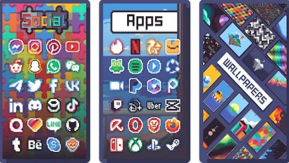 paquete de iconos pixeicon MOD APK Android