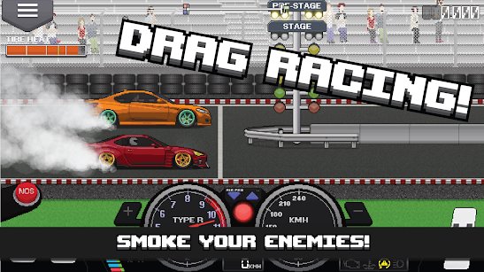 Gameplay screenshot from pixel car racer mod for Android
