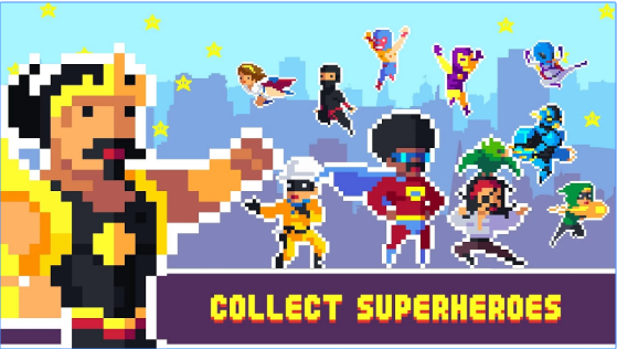 Gameplay screenshot from pixel super heroes for Android