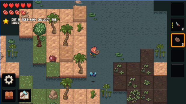 Gameplay screenshot from pixelterra survive and craft for Android