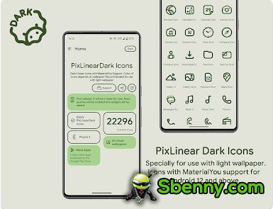 pixlinear dark icon pack