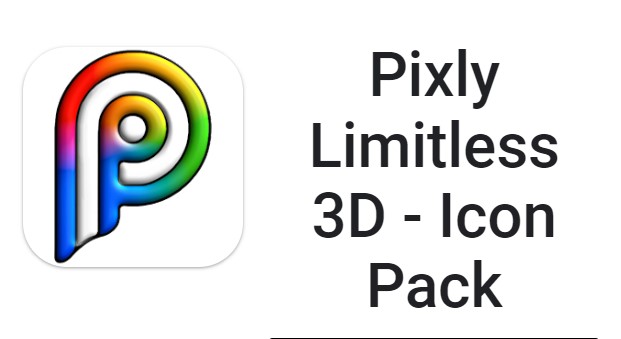 безграничный 3d пакет значков pixly