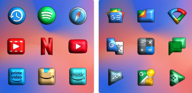 pixly limitless 3d icon pack APK Android