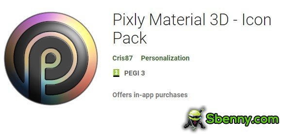 pacchetto di icone 3d di materiale pixly