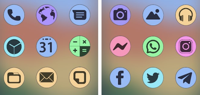 Gameplay screenshot from pixly material you icon pack for Android