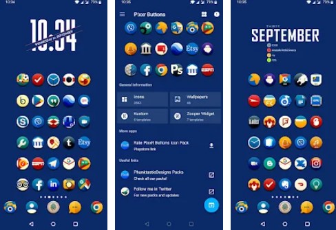 Gameplay screenshot from pixxr buttons icon pack for Android