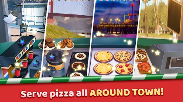 Gameplay screenshot from pizza truck california fast food cooking game for Android