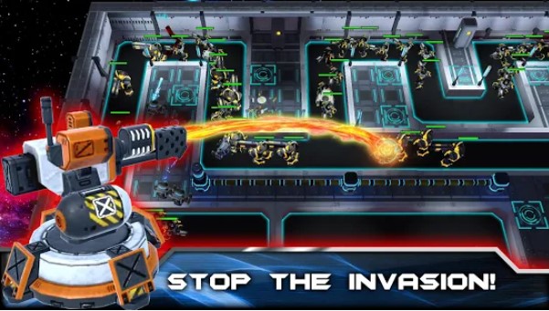 Gameplay screenshot from planet modular tower defense sci fi tc strategy for Android