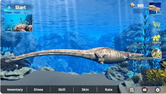 Gameplay screenshot from plesiosaurus simulator for Android