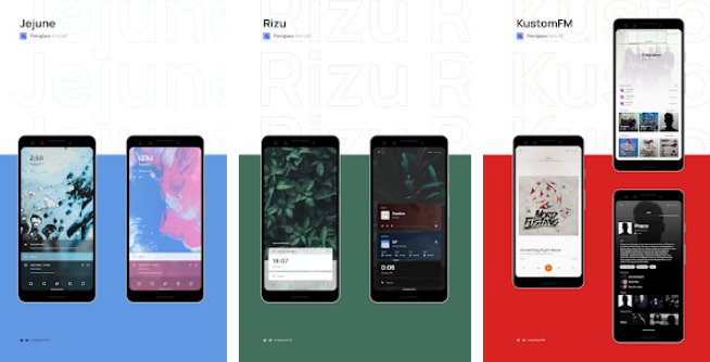 Gameplay screenshot from plexiglass for klwp for Android