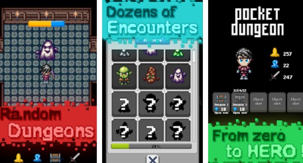 Gameplay screenshot from pocket dungeon rpg game for Android