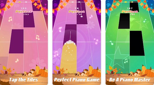 Gameplay screenshot from pocket piano rhythm music game for Android
