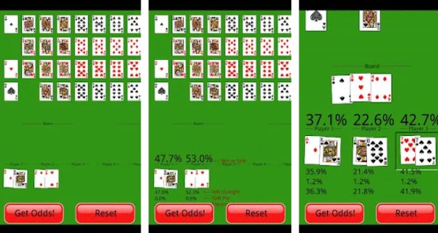 Gameplay screenshot from poker odds pro for Android