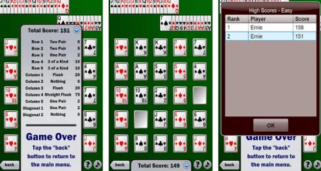 Gameplay screenshot from poker patience for Android