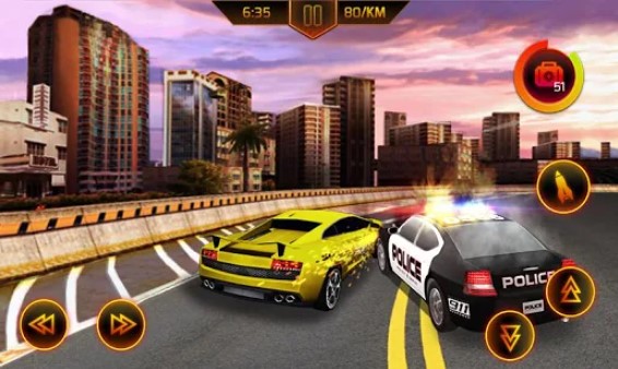 Gameplay screenshot from police car chase2 for Android
