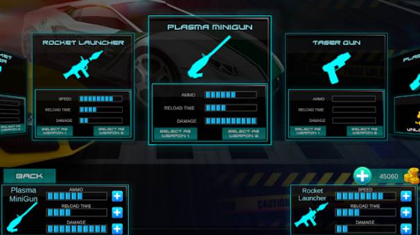 Gameplay screenshot from police chase death race speed car shooting racing for Android