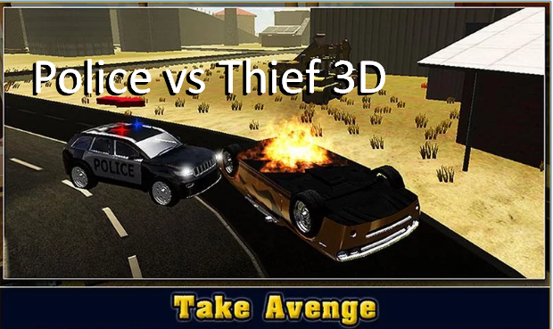 la policía vs ladrón 3d