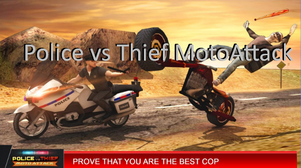 la policía vs motoattack ladrón
