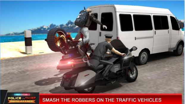 Gameplay screenshot from police vs thief motoattack for Android