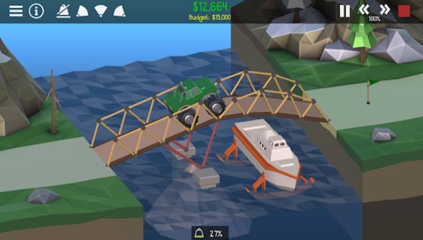 Gameplay screenshot from poly bridge2 for Android